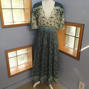 D'Ascoli Blue Print Maxi Dress Size S